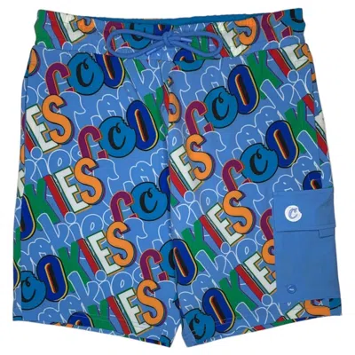 Cookies Men's On The Block Pull On Swim Trunk In Sky Blue