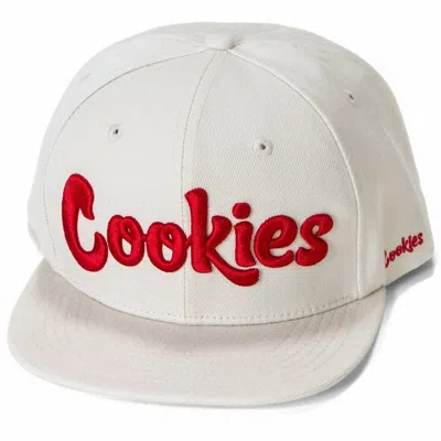 Cookies Men's Original Mint Twill Snapback Cap In Cream/red In Multi
