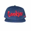 Cookies Men's Original Mint Twill Snapback Cap In Navy/red In Blue