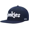Cookies Men's Original Mint Twill Snapback Cap In Navy/white In Blue