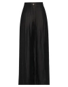 Cooking Is... Cooking Is. Woman Pants Dark Brown Size L Linen, Polyamide
