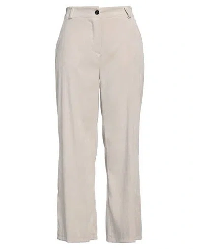 Cooking Is... Cooking Is. Woman Pants Light Grey Size L Polyester, Nylon, Elastane