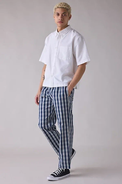 Cookman Semiwide Palaka Plaid Chef Pants In Navy, Men's At Urban Outfitters In Blue