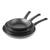 Cooks By Jcp Home Cooks 3-pc. Aluminum Non-stick Frying Pan In Black