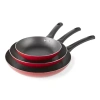 Cooks By Jcp Home Cooks 3-pc. Aluminum Non-stick Frying Pan In Red