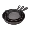 Cooks By Jcp Home Cooks 3-pc. Cast Iron Fry Pan Set In Black