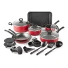 Cooks By Jcp Home Cooks 30-pc Aluminum Non-stick Cookware Set In Red