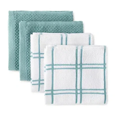 Cooks By Jcp Home Cooks 4-pk. Dish Cloth Set In Blue