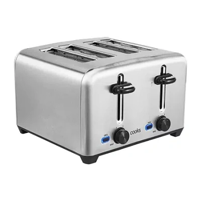 Cooks By Jcp Home Cooks 4-slice Stainless Steel Toaster In Silver