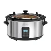 Cooks By Jcp Home Cooks 5-quart Programmable Latch And Travel Slow Cooker In Silver