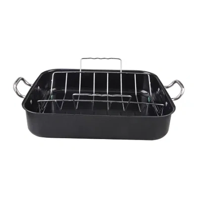 Cooks By Jcp Home Cooks Aluminum Roasting Pan With Rack In Black
