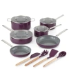 Cooks By Jcp Home Cooks Ceramic 14-pc. Non-stick Cookware Set In Purple