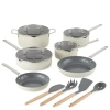 Cooks By Jcp Home Cooks Ceramic 14-pc. Non-stick Cookware Set In White