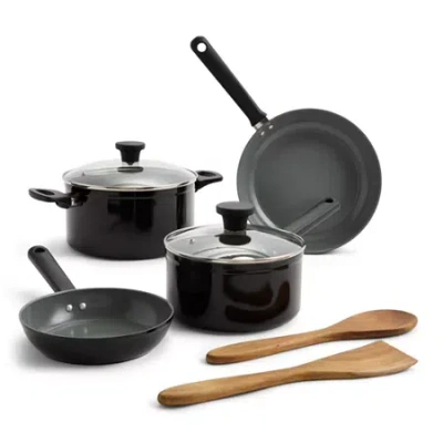 Cooks By Jcp Home Cooks Ceramic 8-pc. Cookware Set In Black