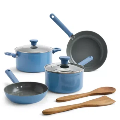Cooks By Jcp Home Cooks Ceramic 8-pc. Cookware Set In Blue
