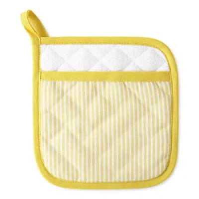 Cooks By Jcp Home Cooks Chambray Stripe Pot Holder In Yellow
