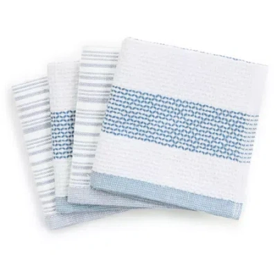 Cooks By Jcp Home Cooks Dual Purpose Textured 4-pc. Dish Cloth Set In Blue