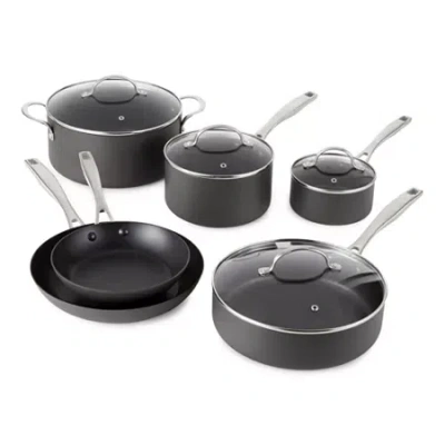 Cooks By Jcp Home Cooks Hard Anodized 10-pc. Cookware Set In Black