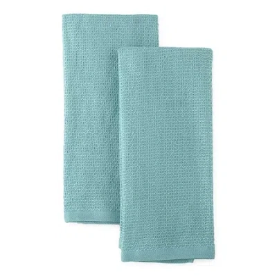 Cooks By Jcp Home Cooks Honeycomb 2-pc Kitchen Towel Set In Blue
