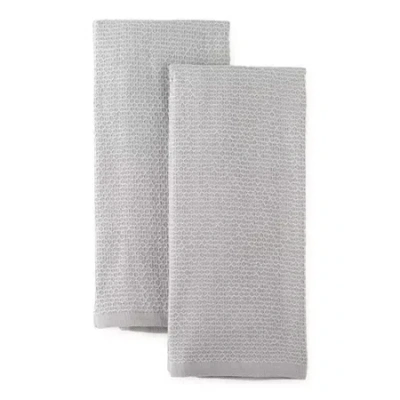 Cooks By Jcp Home Cooks Honeycomb 2-pc Kitchen Towel Set In Gray