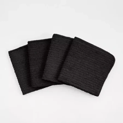 Cooks By Jcp Home Cooks Scrubber 4-pc Dish Cloth Set In Black