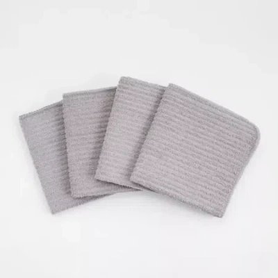 Cooks By Jcp Home Cooks Solid Scrubber 4-pc. Dish Cloth Set In Gray