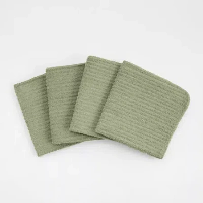 Cooks By Jcp Home Cooks Solid Scrubber 4-pc. Dish Cloth Set In Green