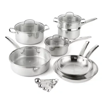 Cooks By Jcp Home Cooks Stainless Steel 15-pc. Cookware Set In Silver