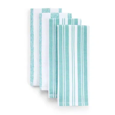 Cooks By Jcp Home Cooks Stripe 4-pc. Kitchen Towel Set In Blue