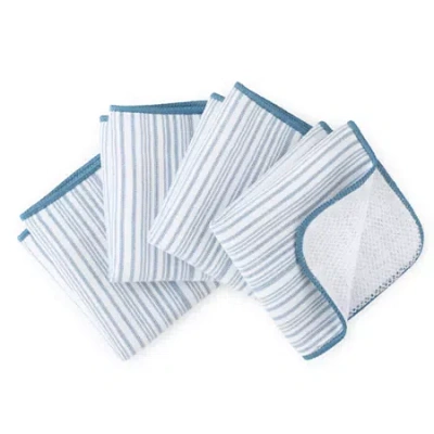 Cooks By Jcp Home Cooks Striped Scrubber 4-pc. Dish Cloth Set In Blue