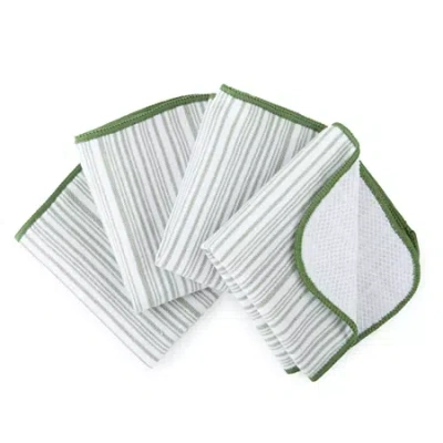Cooks By Jcp Home Cooks Striped Scrubber 4-pc. Dish Cloth Set In Green