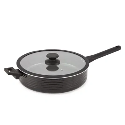 Cooks By Jcp Home Cooks Wave Ceramic 5.5-qt. Non-stick Saute Pan In Black