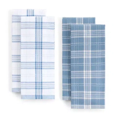 Cooks By Jcp Home Cooks Windowpane 2-pc. Kitchen Towel Set In Blue
