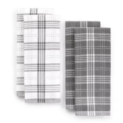 Cooks By Jcp Home Cooks Windowpane 2-pc. Kitchen Towel Set In Sand