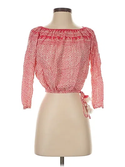 Pre-owned Cool Change 3/4 Sleeve Blouse In Red