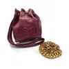 Cool Creative Women's Red Burgundy Bucket Bag In Red