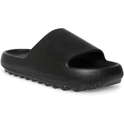 Cool Planet By Steve Madden Cloud Womens Slide Slip On Flip-flops In Black
