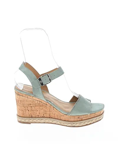 Pre-owned Cool Planet By Steve Madden Wedges In Teal