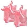 Cool2c Inflatable Arm Bands | Pink Mermaid Floaties For Kids | Fun Cartoon Tail Swim Aids | By