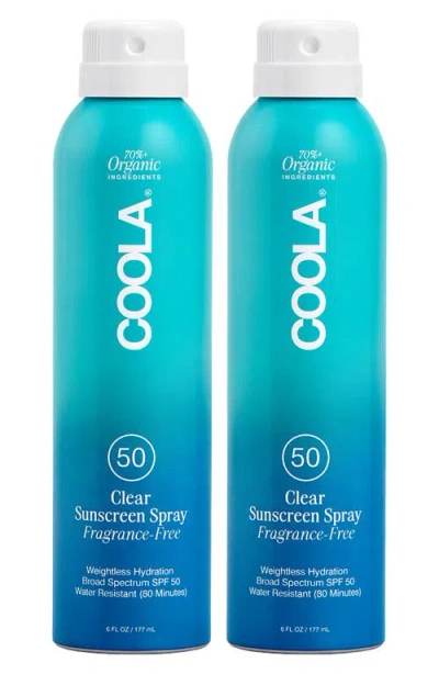 Coola ® Suncare Classic Sunscreen Spray Fragrance-free Broad Spectrum Spf 50 $64 Value In Transparent