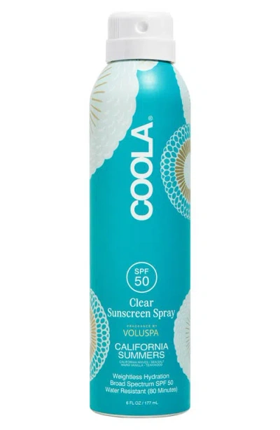 Coola ® X Voluspa Clear Sunscreen Body Spray Spf 50 California Summers In Transparent