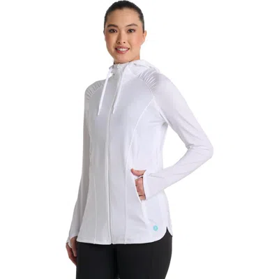 Coolibar Astir Full-zip Jacket, Upf 50+ Sun Protection In White