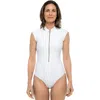 Coolibar Cap Sleeve Swimsuit In White