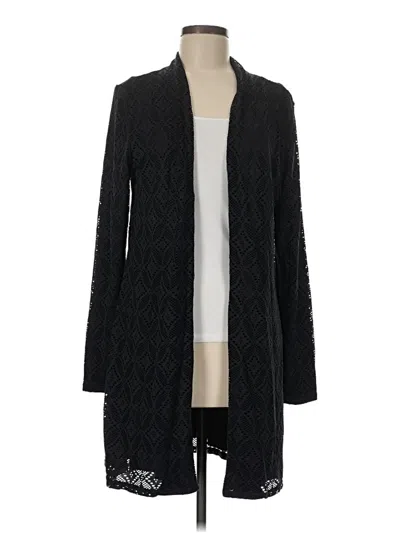 Pre-owned Coolibar Cardigan Sweater In Black