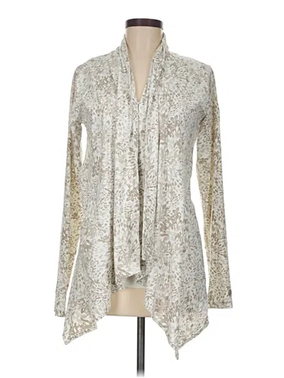 Pre-owned Coolibar Cardigan Sweater In Silver
