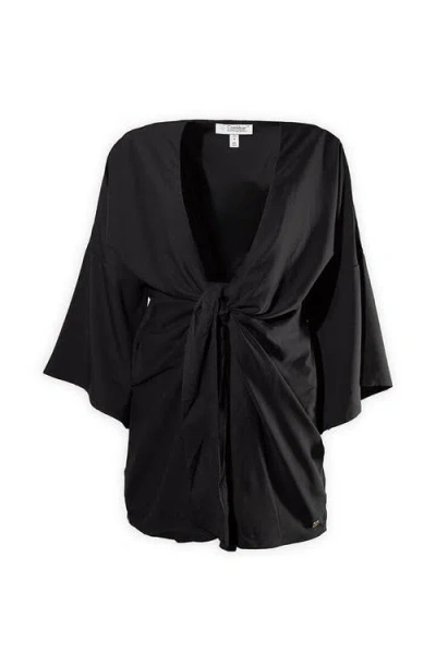 Coolibar Cover-up With Front Tie In Black