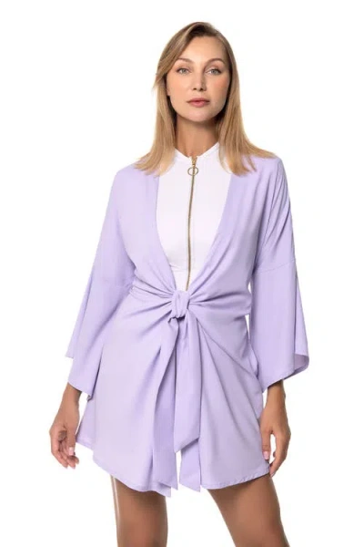 Coolibar Cover-up With Front Tie In Purple