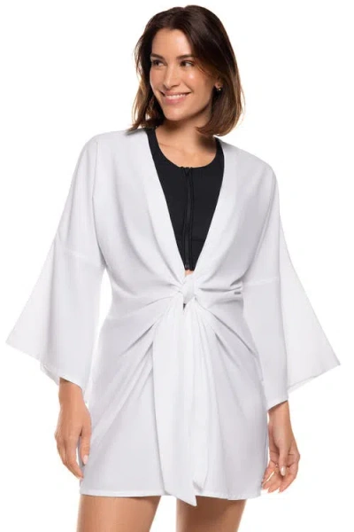 Coolibar Cover-up With Front Tie In White