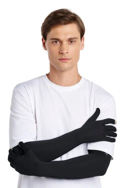 Coolibar Culebra Long Full Finger Uv Sun Gloves, Upf 50+ Sun Protection In Black