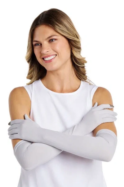 Coolibar Culebra Long Full Finger Uv Sun Gloves, Upf 50+ Sun Protection In Gray